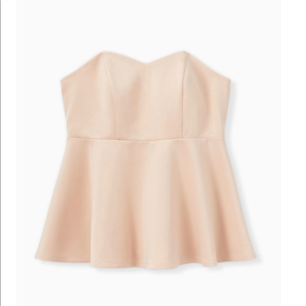 Torrid Pale Pink Peplum Top